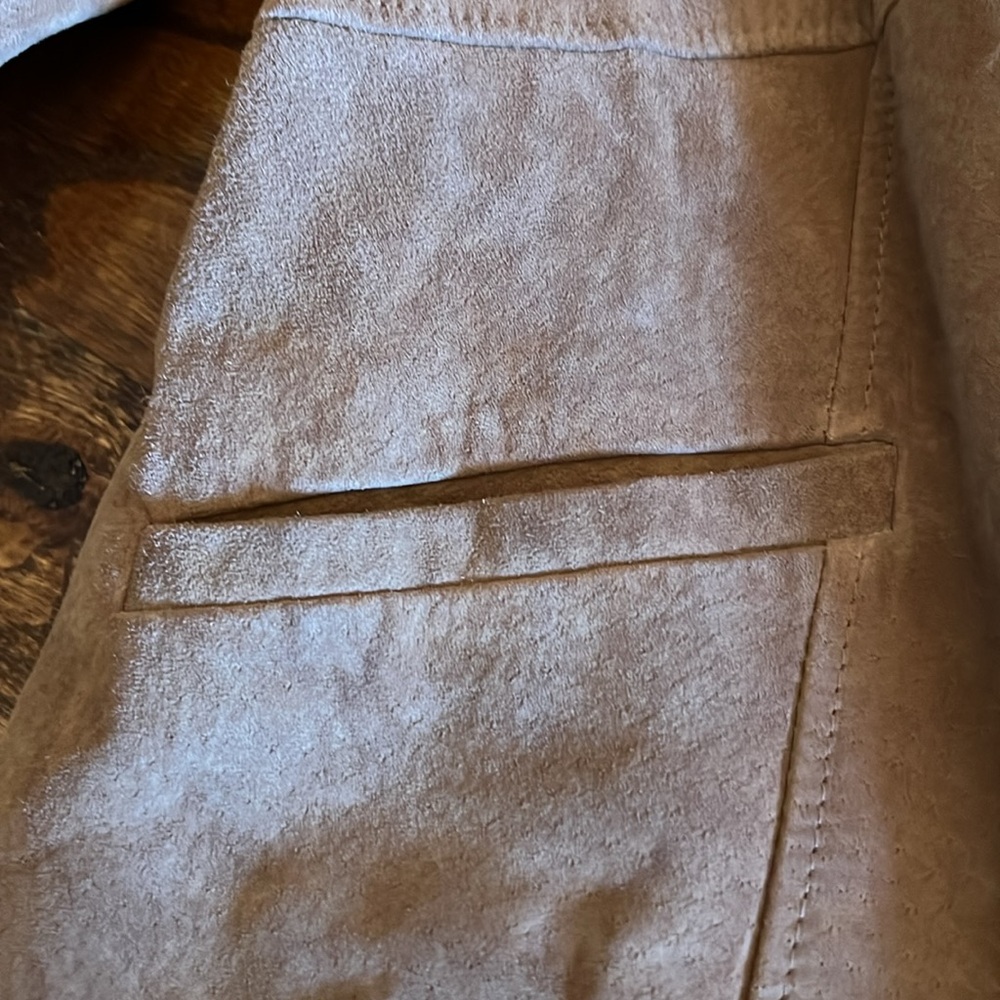 Tan Leather Suit Jacket - image 3